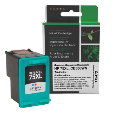 Clover Imaging Remanufactured High Yield Tri-Color Ink Cartridge for HP 75XL (CB338WN)1