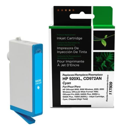 Clover Imaging Remanufactured High Yield Cyan Ink Cartridge for HP 920XL (CD972AN)1