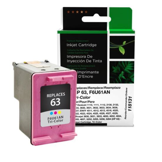 Clover Imaging Remanufactured Tri-Color Ink Cartridge for HP 63 (F6U61AN)1