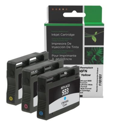 Clover Imaging Remanufactured Cyan, Magenta, Yellow Ink Cartridges for HP 933 (N9H56FN) 3-Pack1