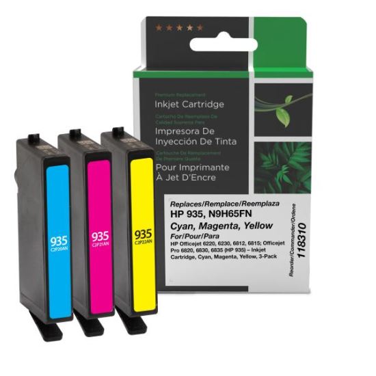 Clover Imaging Remanufactured Cyan, Magenta, Yellow Ink Cartridges for HP 935 (N9H65FN) 3-Pack1