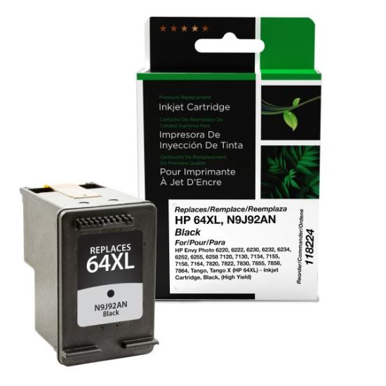 Clover Imaging Remanufactured High Yield Black Ink Cartridge for HP 64XL (N9J92AN)1