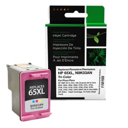 Clover Imaging Remanufactured High Yield Tri-Color Ink Cartridge for HP 65XL (N9K03AN)1