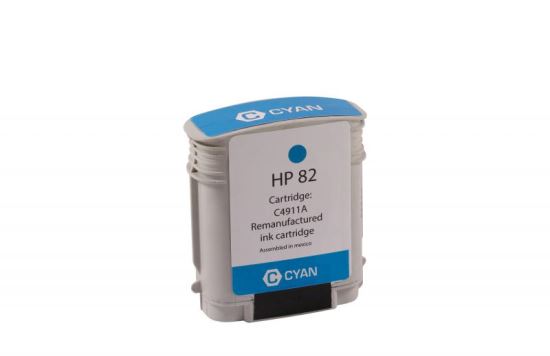 WF Remanufactured High Yield Cyan Wide Format Ink Cartridge for HP 82 (C4911A)1