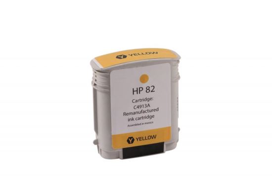 WF Remanufactured High Yield Yellow Wide Format Ink Cartridge for HP 82 (C4913A)1