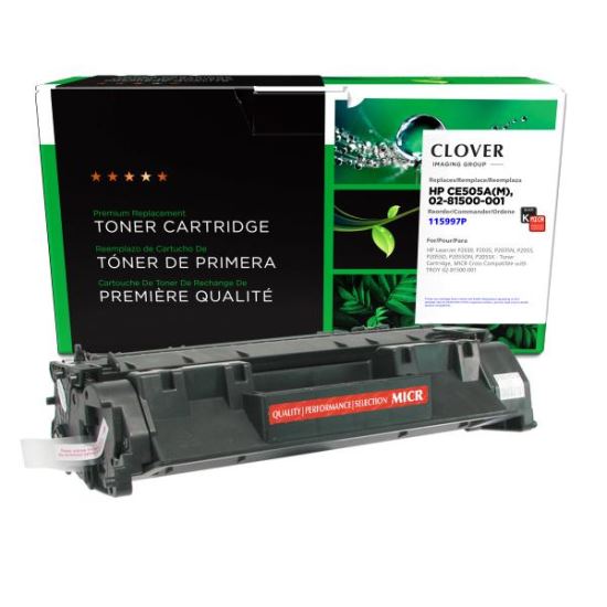 Clover Imaging Remanufactured MICR Toner Cartridge for HP CE505A, TROY 02-81500-0011