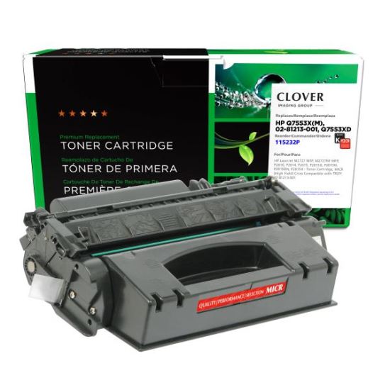 Clover Imaging Remanufactured High Yield MICR Toner Cartridge for HP Q7553X, TROY 02-81213-0011