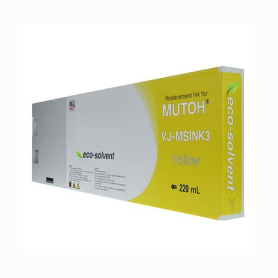 WF Non-OEM New Yellow Wide Format Inkjet Cartridge for Mutoh VJ-MSINK3A-YE2201