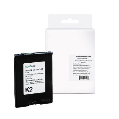 ecoPost Remanufactured Postage Meter Memjet Black K2 Cartridge for Quadient/Rena M5K2501