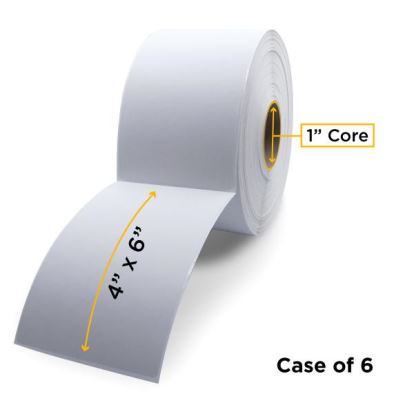 Clover Imaging Non-OEM New Direct Thermal Label Roll 1.0" ID x 5.0" Max OD for Desktop Barcode Printers1