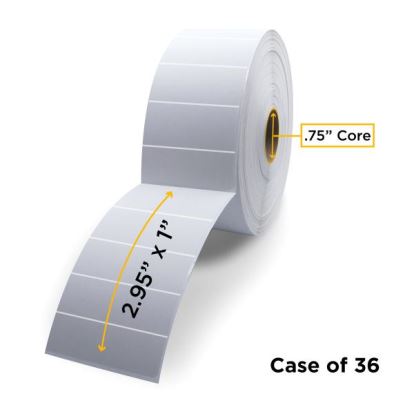 Clover Imaging Non-OEM New Direct Thermal Label Roll 0.75" ID x 1.5" Max OD for Mobile Barcode Printers1
