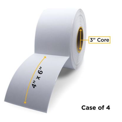 Clover Imaging Non-OEM New Thermal Transfer Label Roll 3.0" ID x 8.0" Max OD for Industrial Barcode Printers1