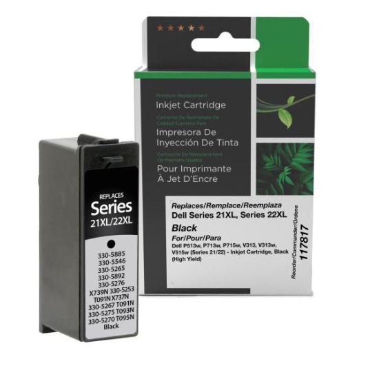 Clover Imaging Remanufactured High Yield Black Ink Cartridge for Dell Series 21XL/22XL1