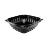 PresentaBowls Pro Black Square Bowls, 48 oz, 8.5 x 8.5 x 2.6, Plastic, 63/Bag, 4 Bags/Carton1