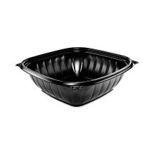 PresentaBowls Pro Black Square Bowls, 48 oz, 8.5 x 8.5 x 2.6, Plastic, 63/Bag, 4 Bags/Carton1