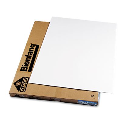 Foam Board, Polystyrene, 40 x 30, White Surface and Core, 10/Carton1