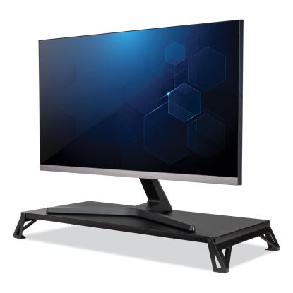 Lo Riser Monitor Stand, For 32" Monitors, 24" x 11" x 2" to 3", Black, Supports 30 lb1