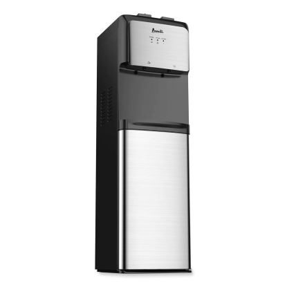 Bottom Loading Water Dispenser with UV Light, 3 to 5 gal, 41.25 h, Black/Stainless Steel1