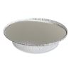 Round Aluminum To-Go Containers with Lid, 24 oz, 7" Diameter x 1.47"h, Silver 200/Carton1