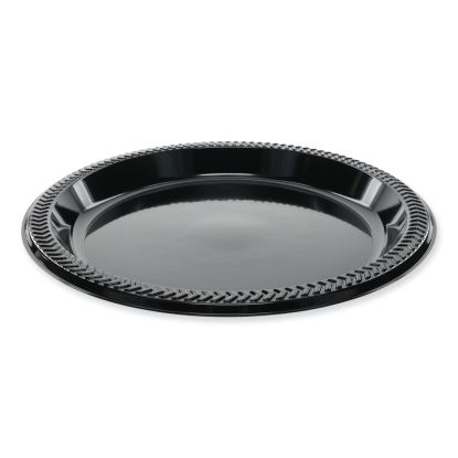 Meadoware Impact Plastic Dinnerware, Plate, 8.9" dia, Black, 400/Carton1