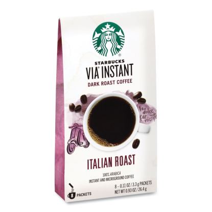 VIA Ready Brew Coffee, 0.11 oz, Italian Roast, 8 Packets/Bag, 12 Bags/Carton1