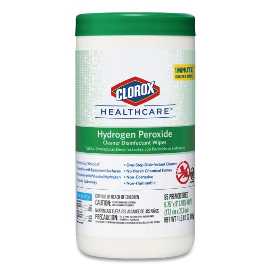 Clorox Healthcare® Hydrogen Peroxide Cleaner Disinfectant Wipes1