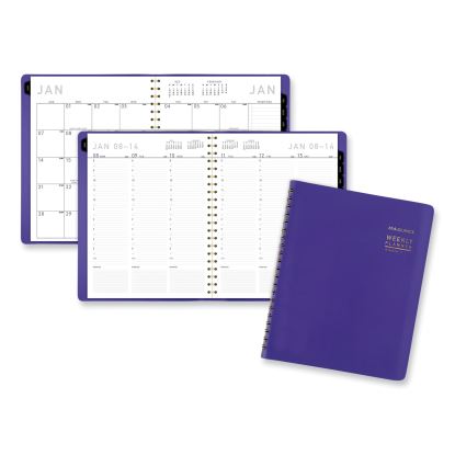 Contemporary Weekly/Monthly Planner, 11.38 x 9, Purple Cover, 12-Month (Jan to Dec): 20241