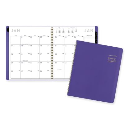 Contemporary Monthly Planner, 11.38 x 9.63, Purple Cover, 12-Month (Jan to Dec): 20241