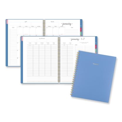 Harmony Weekly/Monthly Poly Planner, 11 x 9.38, Blue Cover, 13-Month (Jan to Jan): 2024 to 20251