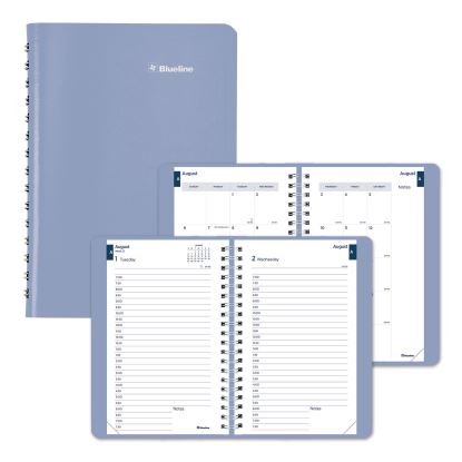 Academic Daily/Monthly Planner, 8 x 5, Cloud Blue Cover, 12-Month (Aug to July): 2023 to 20241