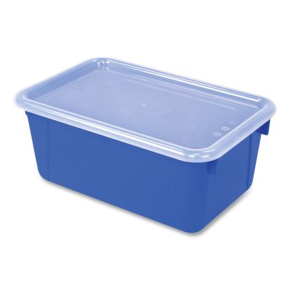 Cubby Bin with Lid, 1 Section, 2 gal, 8.2 x 12.5 x 11.5, Blue, 5/Pack1