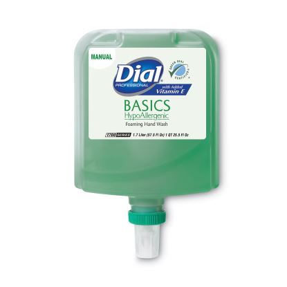 Basics Hypoallergenic Foaming Hand Wash Refill for Dial 1700 Dispenser, Honeysuckle, with Vitamin E, 1.7 L, 3/Carton1