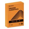 Color Cardstock, 65 lb Cover Weight, 8.5 x 11, Orange, 250/Ream1