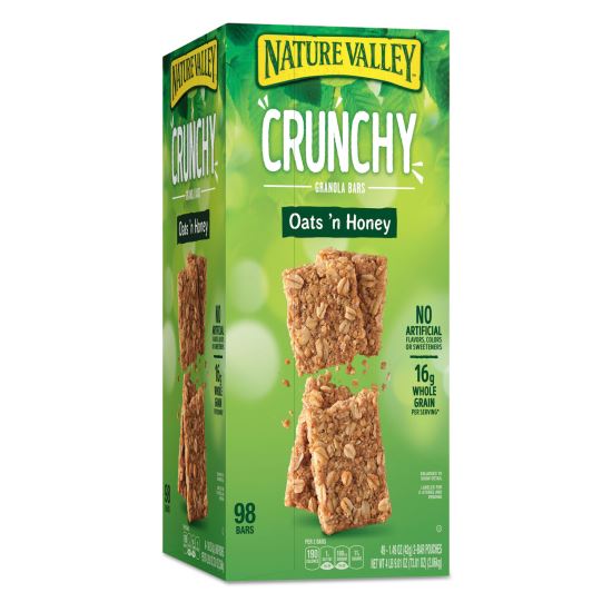 Picture of Granola Bars, Oats and Honey, 1.5 oz Bar, 49/Carton