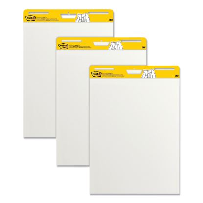 Vertical-Orientation Self-Stick Easel Pads, Unruled, 25 x 30, White, 30 Sheets, 3/Pack1