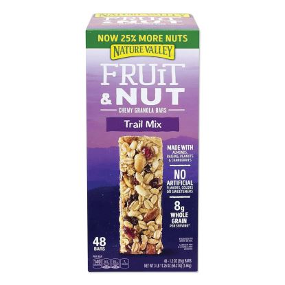 Granola Bars, Chewy Fruit and Nut Trail Mix, 1.2 oz Pouch, 48/Box1