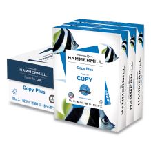 Copy Plus Print Paper, 92 Bright, 20 lb Bond Weight, 8.5 x 11, White, 500 Sheets/Ream, 3 Reams/Carton1