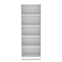 Five-Shelf Bookcase, 27.56" x 11.42" x 77.56", White1