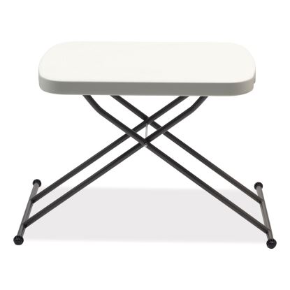 Height-Adjustable Personal Folding Table, Rectangular, 26.63" x 25.5" x 25" to 36", White Top, Dark Gray Legs1