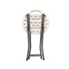 Rough n Ready Folding Stool, Backless, Supports Up to 300 lb, 18" Seat Height, White Seat, Charcoal Base, 4/Carton2