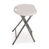 Rough n Ready Folding Stool, Backless, Supports Up to 300 lb, 26" Seat Height, White Seat, Charcoal Base, 4/Carton1