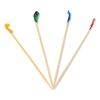 Cellophane-Frill Wood Picks, Bamboo, 4" Assorted, 10,000/Carton1