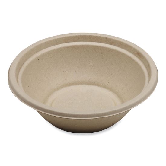 Fiber Bowls, 24 oz, 7.4 x 7.4 x 2.3, Natural, Paper, 500/Carton1