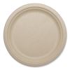 Fiber Plates, Plate, 9.1" Diameter, Natural, 1,000/Carton1