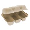 Fiber Hinged Containers, 8.8 x 8.2 x 2.9, Natural, Paper, 300/Carton1