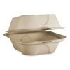 Fiber Hinged Containers, Burger Box, 6.5 x 6 x 3.2, Natural, Paper, 500/Carton1