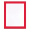 Self Adhesive Sign Holders, 13 x 19, Clear with Red Border, 2/Pack1