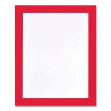 Self Adhesive Sign Holders, 13 x 19, Clear with Red Border, 2/Pack1