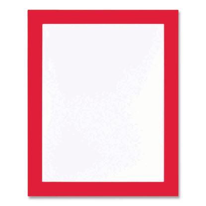 Self Adhesive Sign Holders, 13 x 19, Clear with Red Border, 2/Pack1