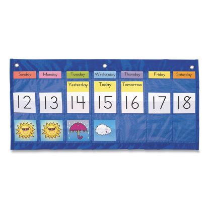 Weekly Calendar with Weather, 21 Pockets, 25 x 12.75, Blue1